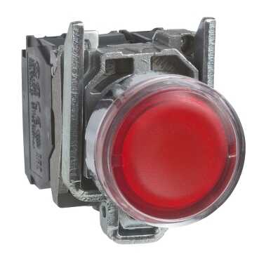 Schneider Işıklı Yaylı Buton Kırmızı 22MM 230V AC - XB4BW34M5 - 1