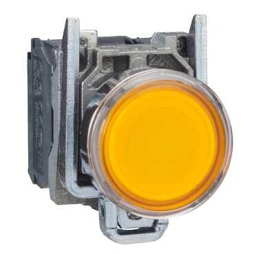 Schneider Işıklı Yaylı Buton Sarı 22MM - XB4BW35M5 - 1